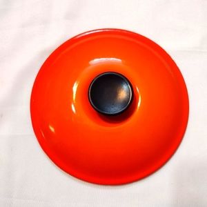 VTG. Le Creuset #18 Lid Blaze Orange